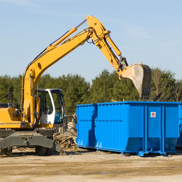 what size residential dumpster rentals are available in Capron